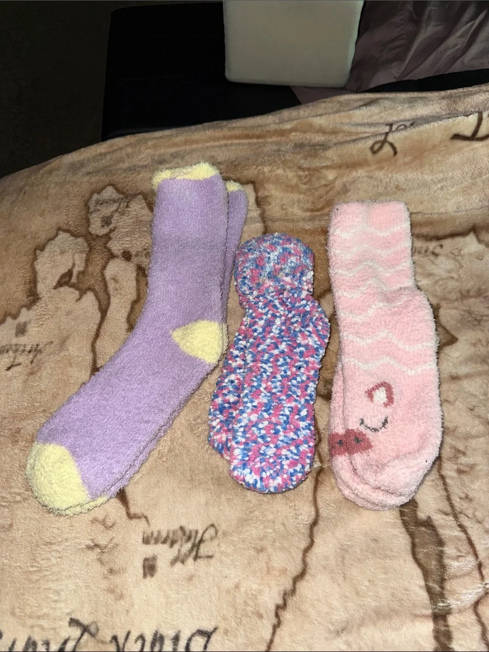 🖤Cozy Fuzzy Socks Trio - Lavender, Multicolor, Pink🖤